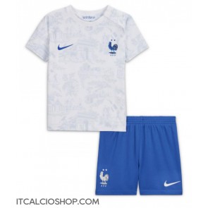 Francia Seconda Maglia Bambino Mondiali 2022 Manica Corta (+ Pantaloni corti)